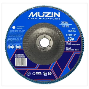 Disco Flap Zirconia Muzin 80 7" X 7/8" 180 X 22.23